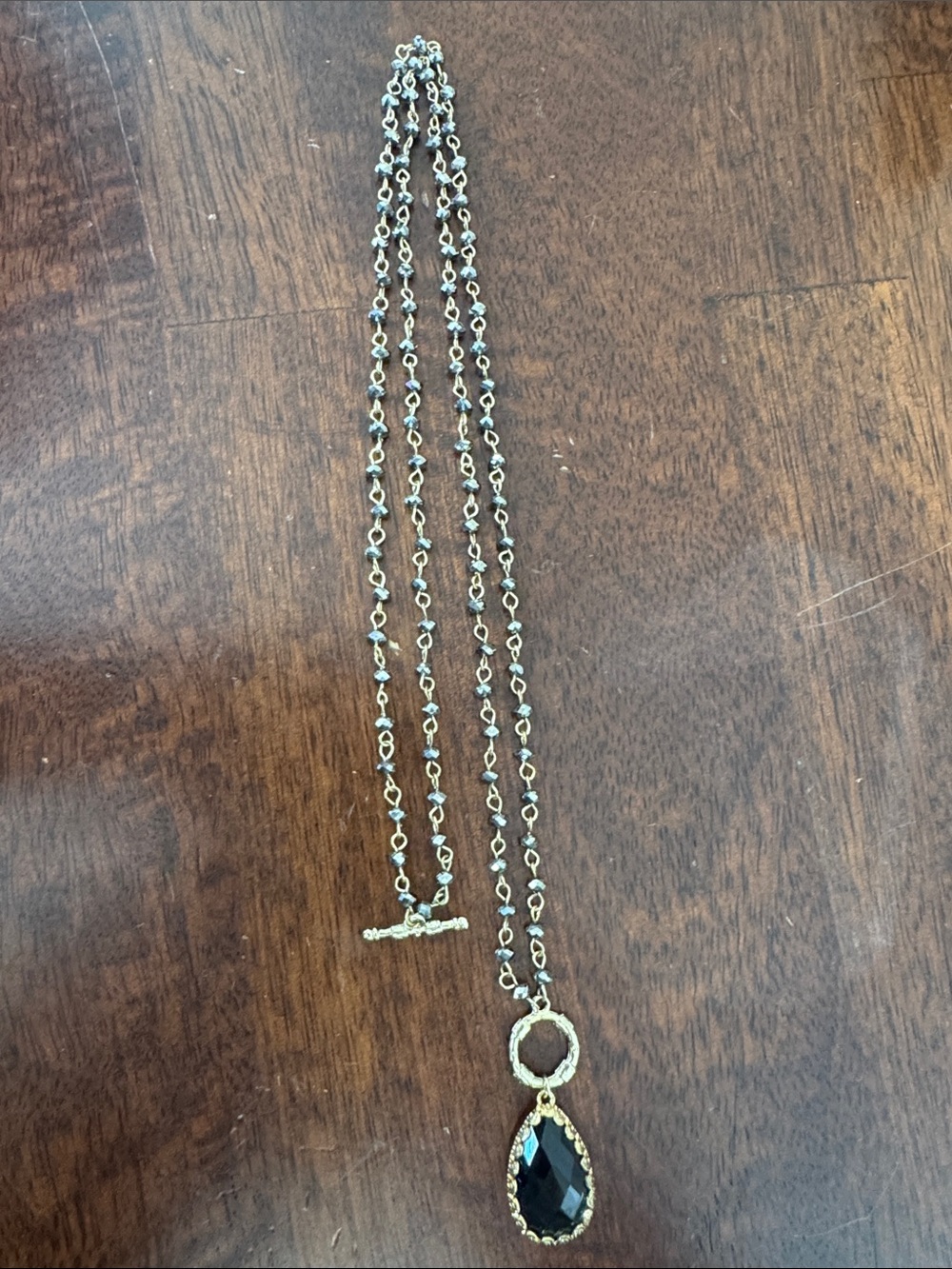 Long Teardrop Pendant Necklace